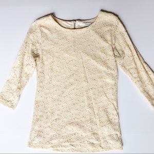 Cream Eyelet Top